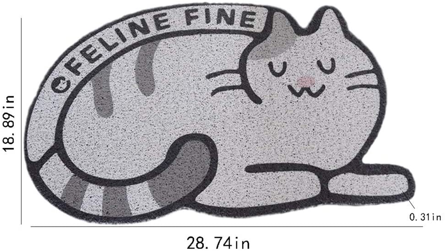 Cat Litter Pad Anti-Cat Litter Bring Out the Cat Rubbing Foot Pad Cat Litter Box Mat Cat Toilet Mat (Color : Gray, Size : 18.89 28.74 0.31In) Animals & Pet Supplies > Pet Supplies > Cat Supplies > Cat Litter Box Mats YJS   