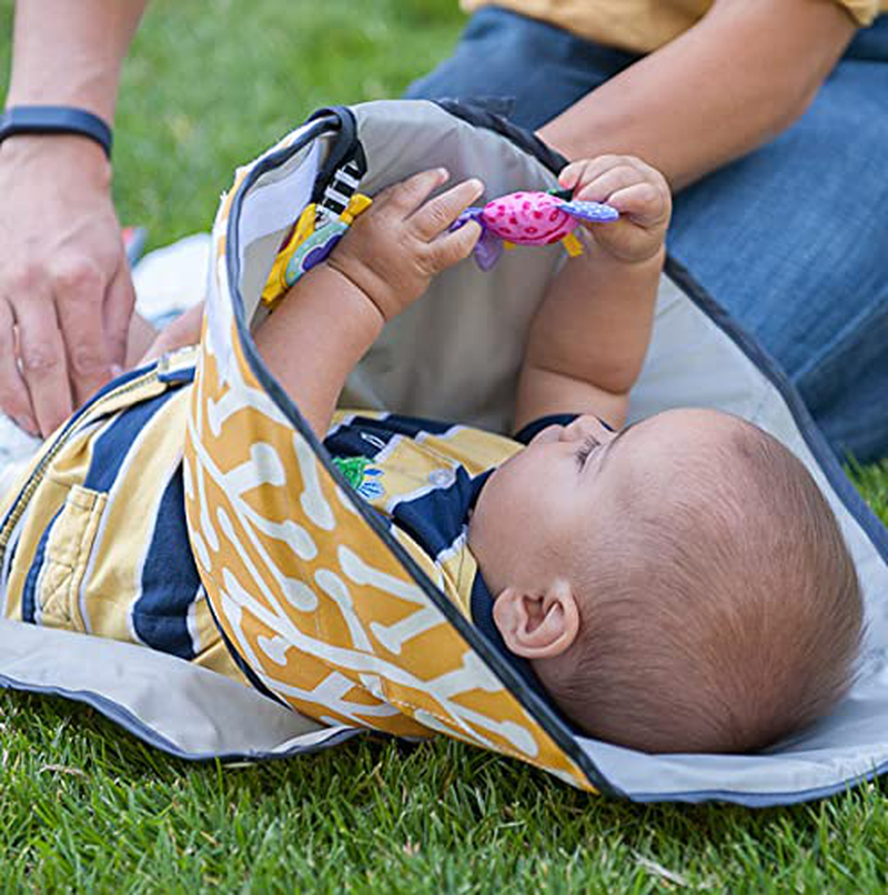 Diaper changing online pad with barrier