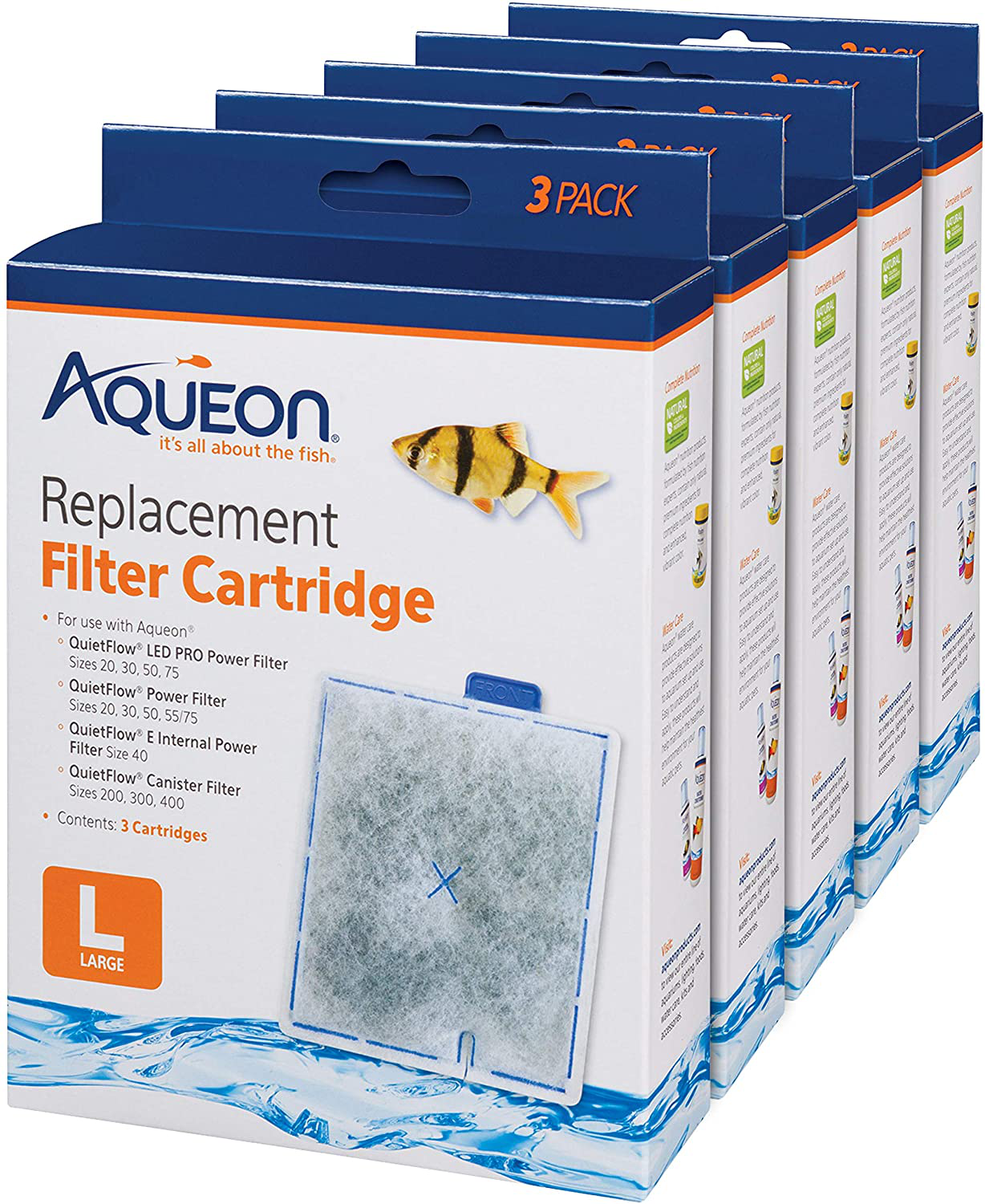 Aqueon Replacement Filter Cartridges Animals & Pet Supplies > Pet Supplies > Fish Supplies > Aquarium Filters Aqueon Large - 15 pack  