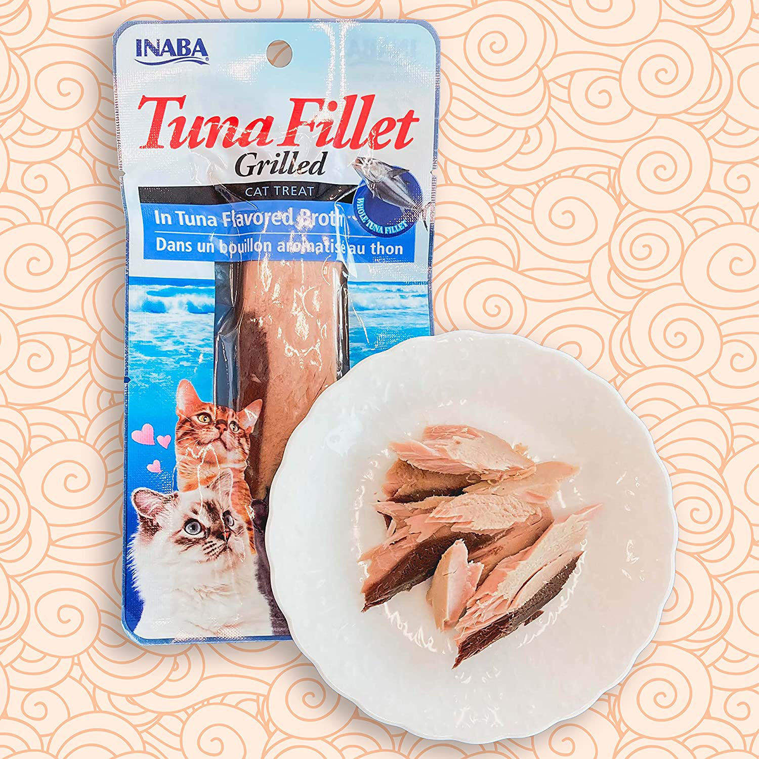 INABA Natural, Premium Hand-Cut Grilled Tuna Fillet Cat Treats/Topper/Complement with Vitamin E and Green Tea Extract, 0.52 Ounces Each, Pack of 6, Homestyle Broth Animals & Pet Supplies > Pet Supplies > Cat Supplies > Cat Treats INABA   
