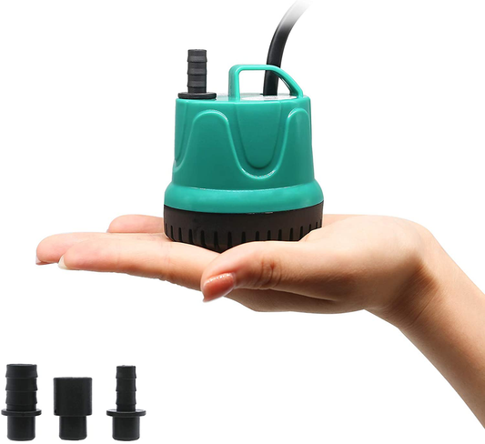Upettools Submersible Water Pump, Ultra Silence Circulation Multifunctional Water Pump with Handle for Pond, Aquarium, Hydroponics, Fish Tank Fountain with 4.6Ft (1.4M) Power Cord Animals & Pet Supplies > Pet Supplies > Fish Supplies > Aquarium & Pond Tubing UPETTOOLS 5W  