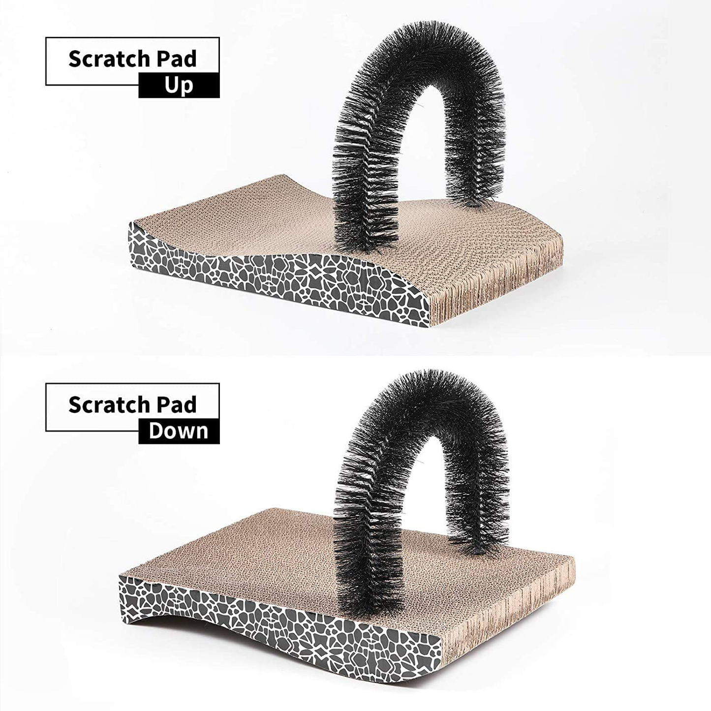 FUKUMARU Cat Self Groomer, 2.0 Version Cat Arch Face Scratcher with Scratcher Pad, Cats Back Grooming Massager Toy Brush for Indoor Kitten and Small Dog Animals & Pet Supplies > Pet Supplies > Cat Supplies > Cat Furniture FUKUMARU   