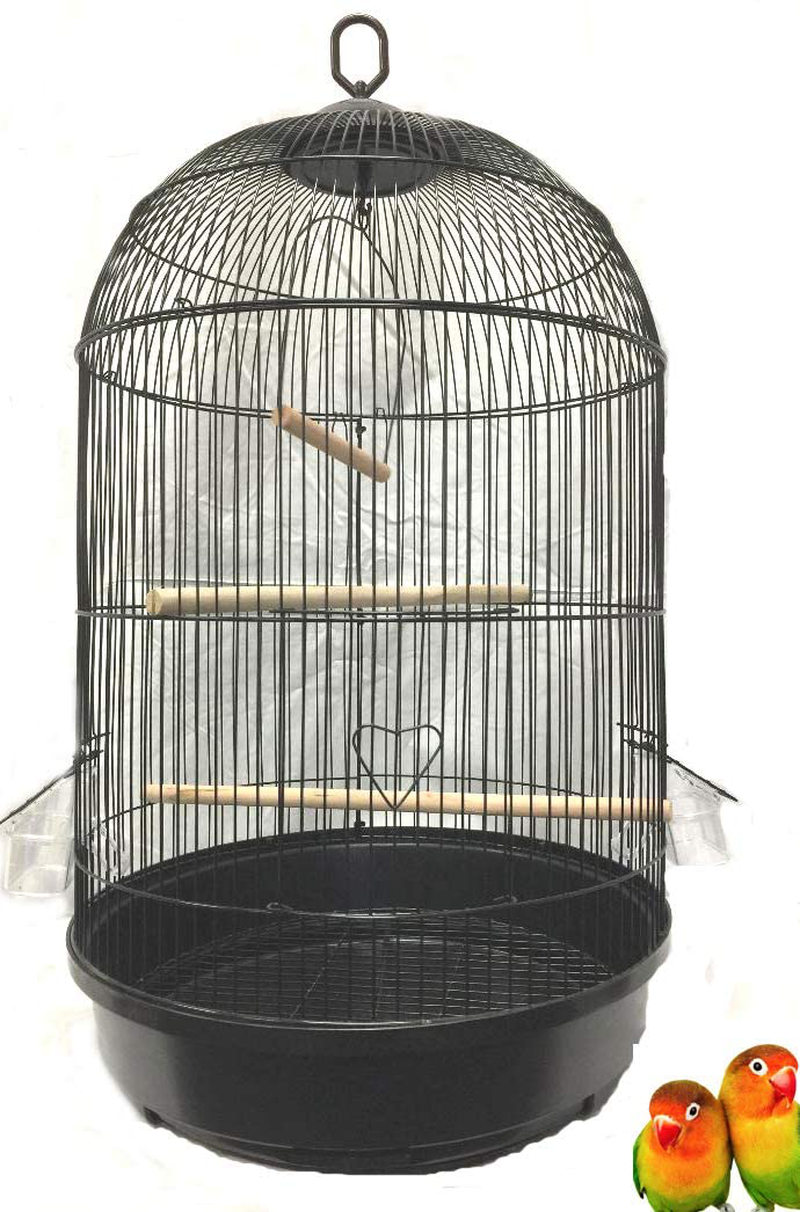 Mcage round Bird Cage with Stand Finch Canary Cockatiel Parakeet Dome Top, Cage Only Dimension: 16" Diameter X 28" H, Stand: 68" H (Two Packages) Animals & Pet Supplies > Pet Supplies > Bird Supplies > Bird Cages & Stands Mcage   