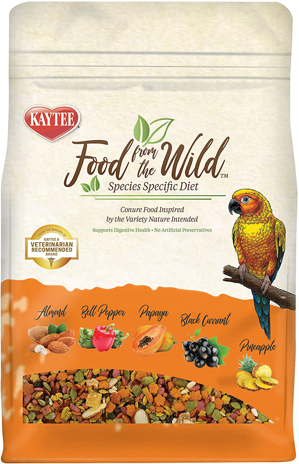 Kaytee Food from the Wild Conure, 2.5 Lb, Hand Selected Ingredients