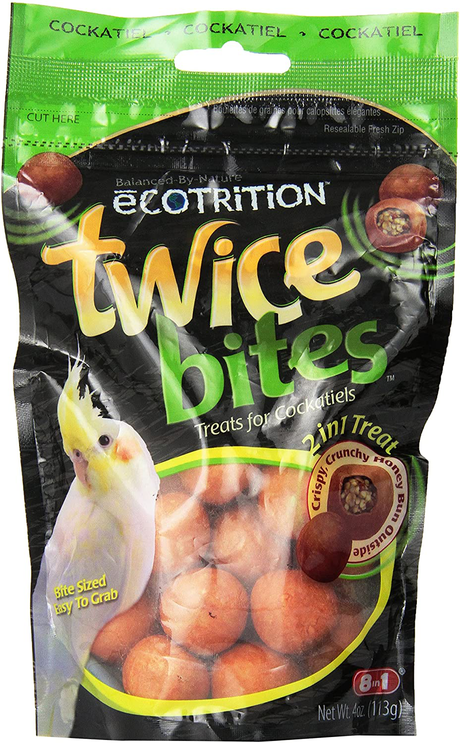 Ecotrition Twice Bites Cockatiel Treats, 4-Ounce (P-C2407)
