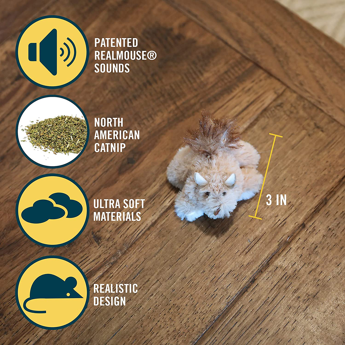 Our Pets Cat Toys for Indoor Cats Play-N-Squeak Barnyard Kitten Toys (Cat Toys for Indoor Cats with Catnip & Real Sound) Interactive Cat Toy, Cat Nip Toys for Cats, Cat Stocking Christmas Animals & Pet Supplies > Pet Supplies > Cat Supplies > Cat Toys OurPets   