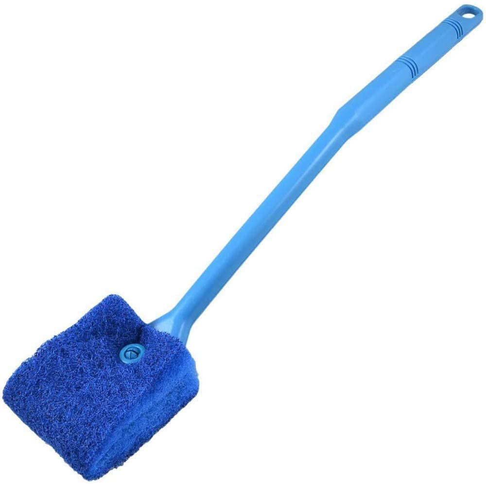 Meiyiu Algae Cleaning Brush Fish Tank Double-Sided Sponge Brush Cleaner Long Handle Fish Tank Scrubber for Home Kitchen Animals & Pet Supplies > Pet Supplies > Fish Supplies > Aquarium Cleaning Supplies Meiyiu   