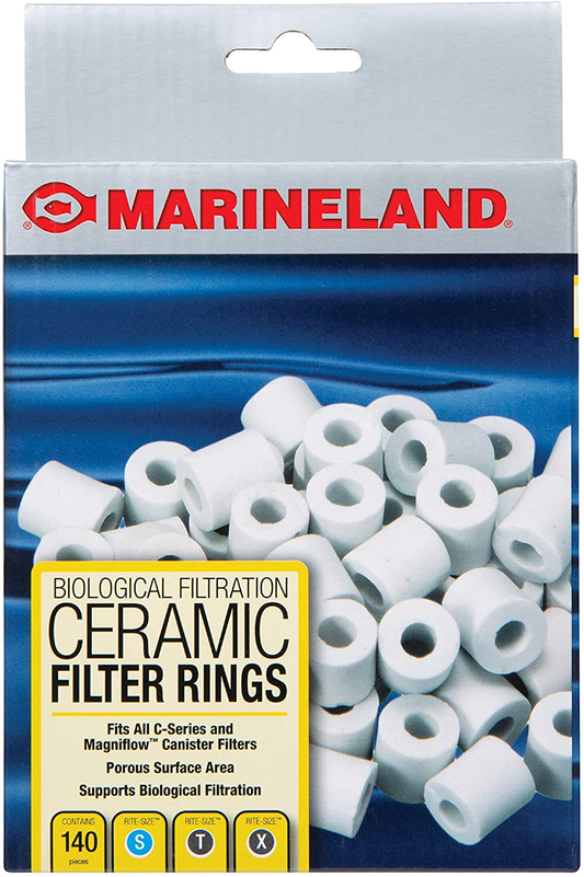Marineland Ceramic Filter Rings 140 Count, Supports Biological Aquarium Filtration, Fits C-Series and Magniflow, 140 Rings (PA11484) Animals & Pet Supplies > Pet Supplies > Fish Supplies > Aquarium Filters Marineland   