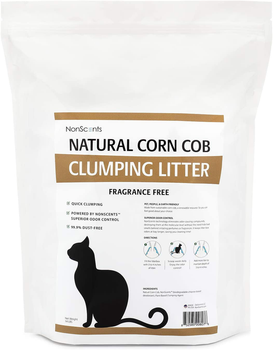Nonscents Natural Corn Cob Clumping Cat Litter Odor Control (14 Pounds) Animals & Pet Supplies > Pet Supplies > Cat Supplies > Cat Litter NonScents   