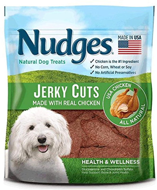 Nudges Health and Wellness Chicken Jerky Dog Treats, 16 Oz Animals & Pet Supplies > Pet Supplies > Dog Supplies > Dog Treats Nudges   