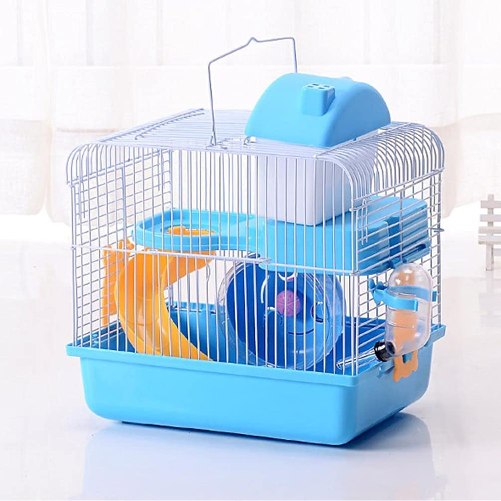 VOSAREA Hamster Cage Gerbil Haven Habitat Small Animal Cage Includes Play Slide Exercise Wheel Hamster Hide- Out Water Bottle (Light Blue) Animals & Pet Supplies > Pet Supplies > Small Animal Supplies > Small Animal Habitats & Cages VOSAREA   