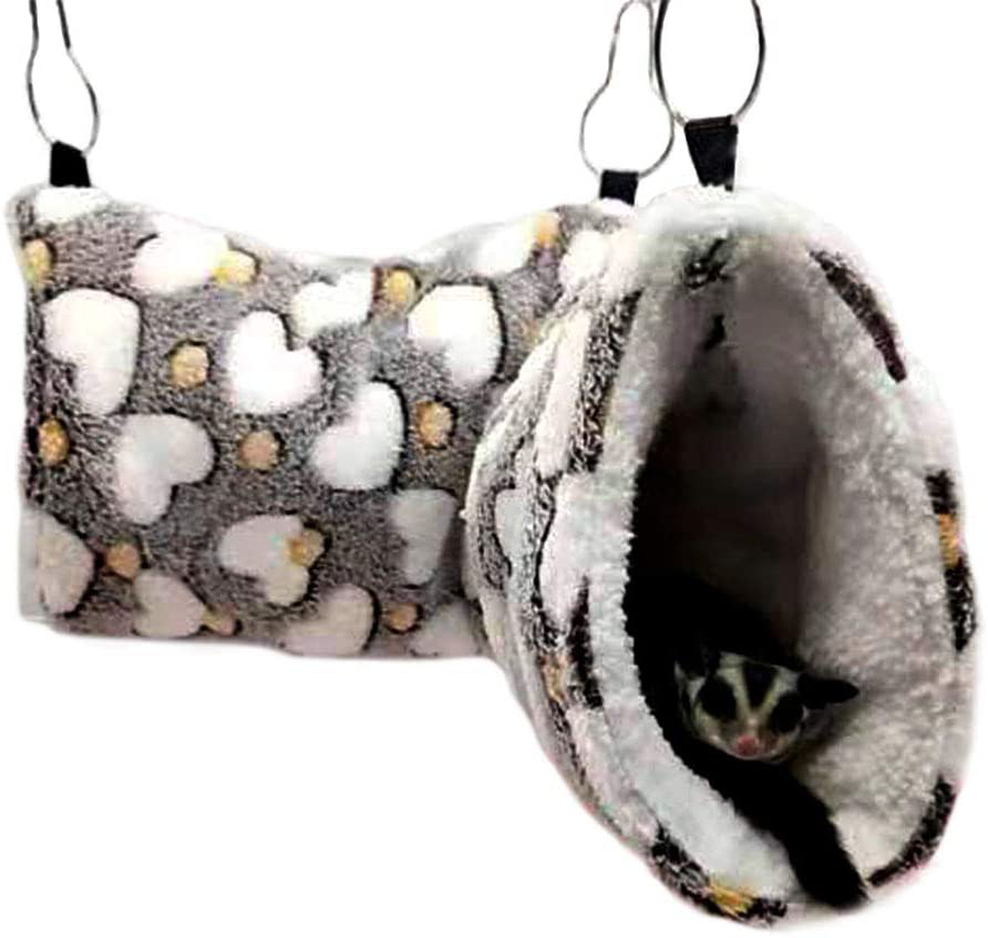 Oncpcare Hanging Tunnel for Small Animals, Hanging Hamster Toys, Sugar Glider Hammock Cage Accessories Bedding for Chinchilla Ferret Squirrel Guinea Pig Rat Playing Sleeping Animals & Pet Supplies > Pet Supplies > Small Animal Supplies > Small Animal Habitat Accessories Oncpcare Brown  