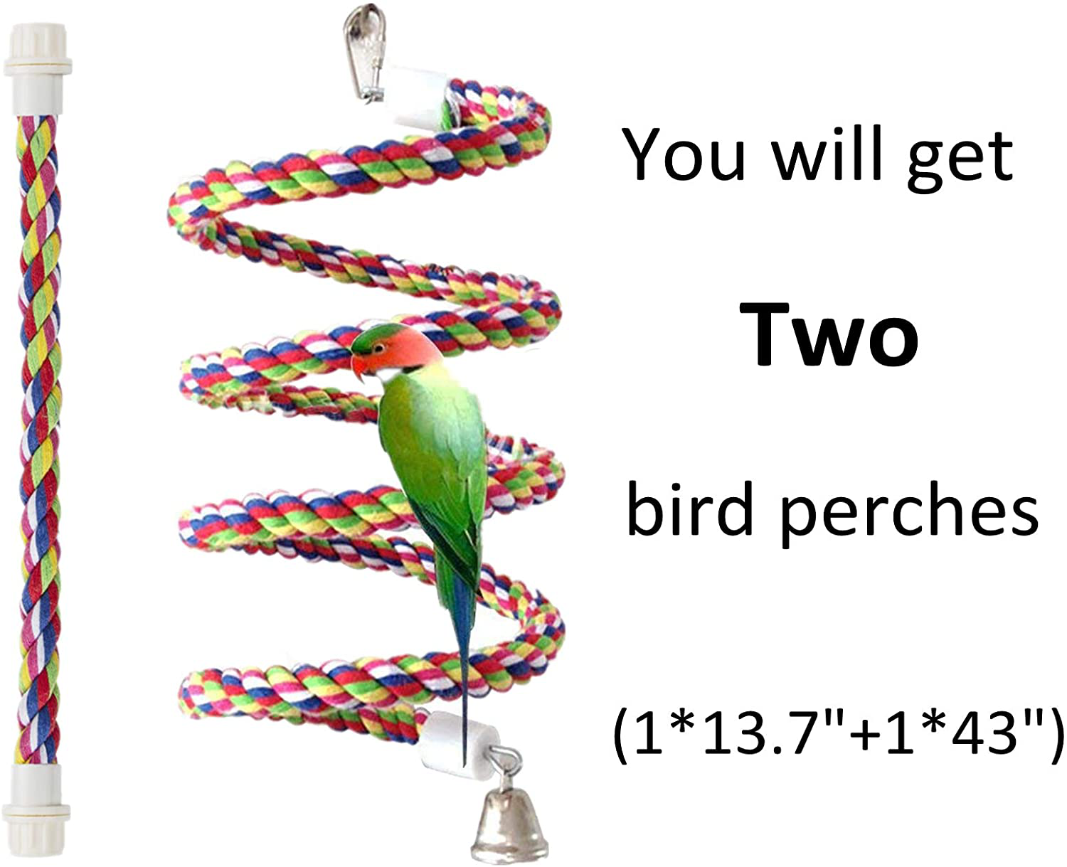 Pets Vv Rope Bungee Bird Toy, Bird Perch