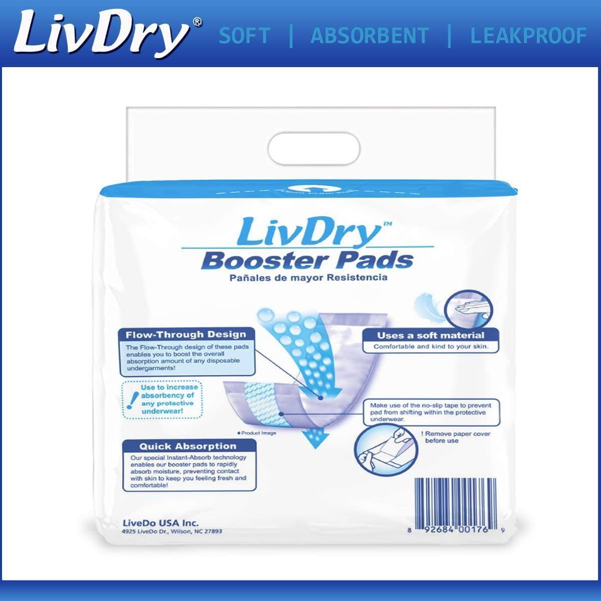 LivDry Adult Incontinence Underwear, Ultimate Comfort Absorbency, Leak  Protec