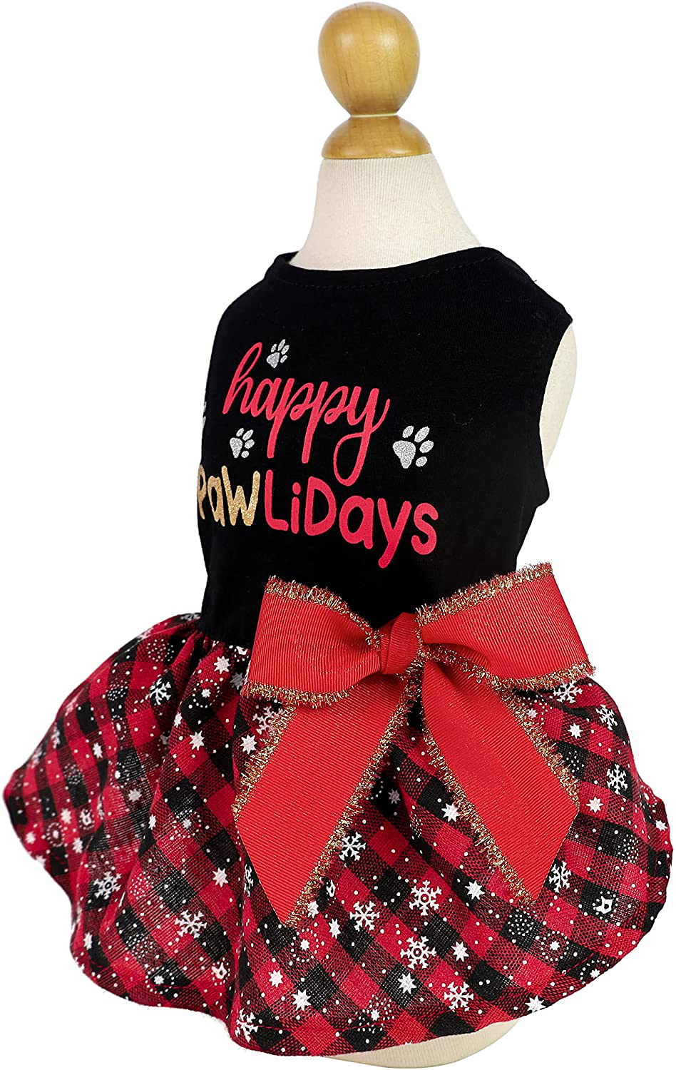 Fitwarm Holiday Theme Dog Dresses for Valentines Day Christmas New Year Halloween 4Th of July Birthday Mother'S Day Designer Dog Clothes Holiday Festival Dog Dress Puppy Party Costumes Doggie Shirts Cat Outfits Apparel Clothing
