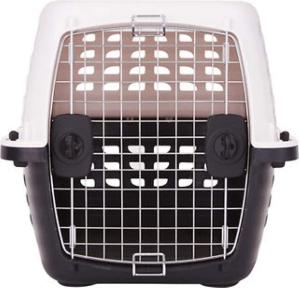 Plastic Cat & Dog Carrier Cage with Chrome Door Portable Pet Box