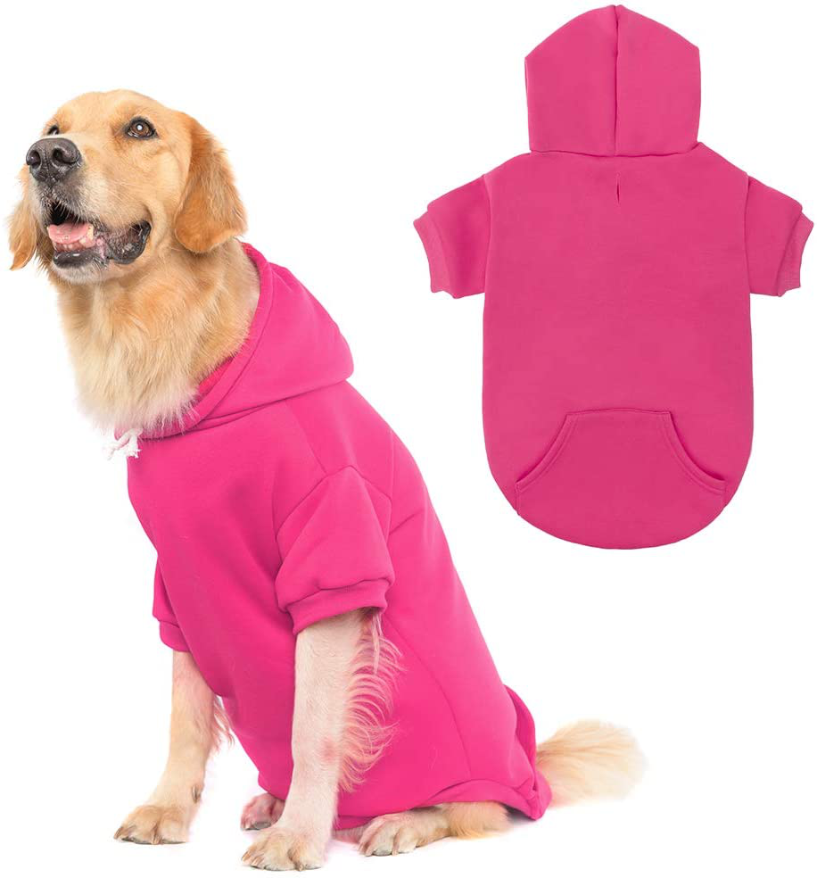 Basic Dog Hoodie - Soft and Warm Dog Hoodie Sweater with Leash Hole and Pocket, Dog Winter Coat, Cold Weather Clothes for XS-XXL Dogs Animals & Pet Supplies > Pet Supplies > Dog Supplies > Dog Apparel KOOLTAIL   