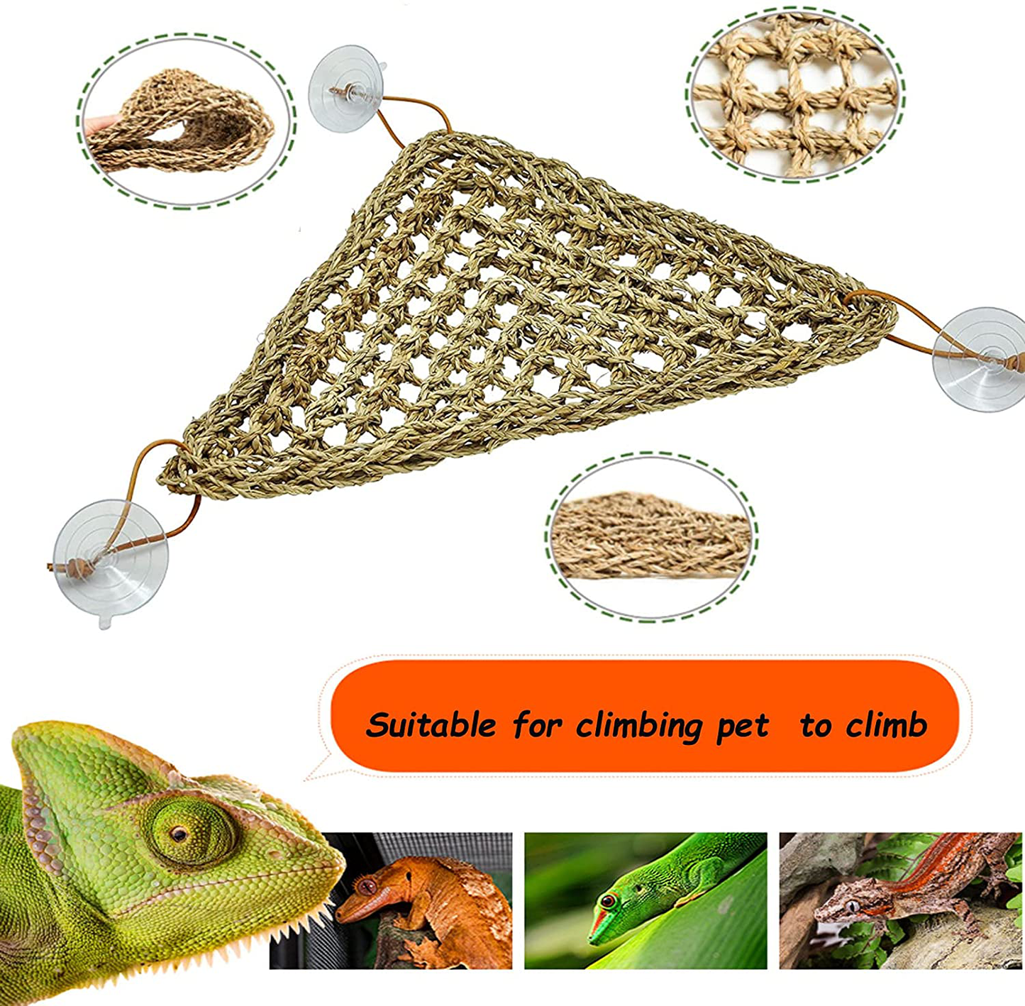 Hamiledyi Large Reptile Hideout Wood Bridge Ladder Hiding Hut Bearded Dragon Hammock Lizards Habitat Decor Climbing Accessories Tortoise Hide Cave Toy for Gecko Snake Chameleon Gecko Iguana Animals & Pet Supplies > Pet Supplies > Small Animal Supplies > Small Animal Habitat Accessories Hamiledyi   