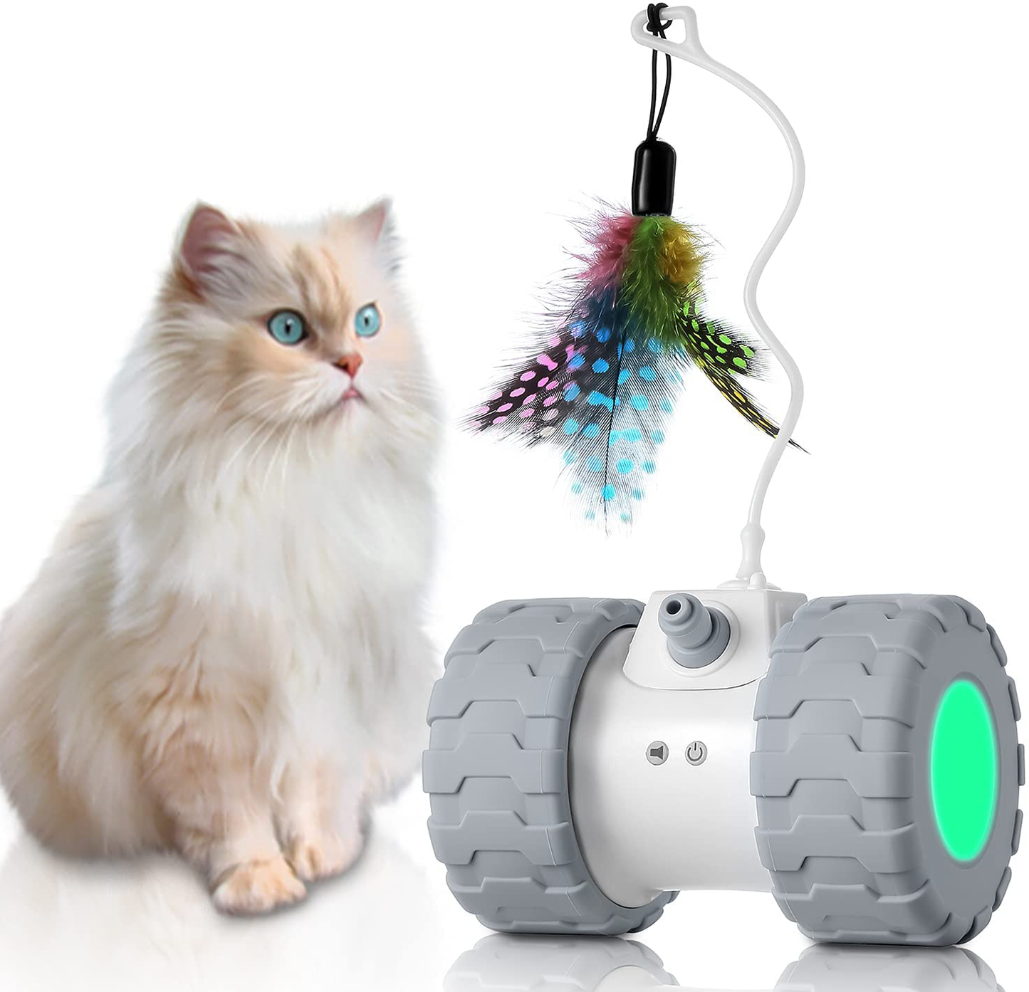 Interactive Robotic Cat Toys Automatic Interactive Cat Toys 2000Mah KOL PET