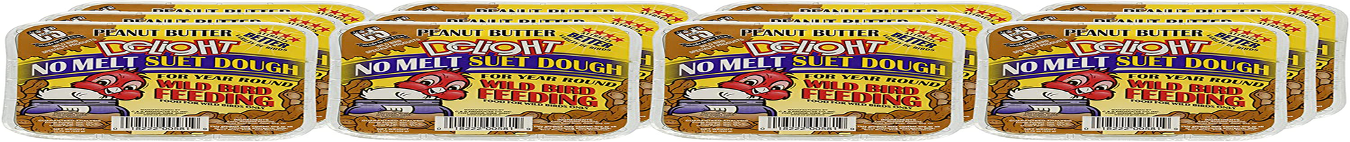 C&S No Melt Suet Dough Delights for Wild Birds, 12 Pack Animals & Pet Supplies > Pet Supplies > Bird Supplies > Bird Treats C&S   