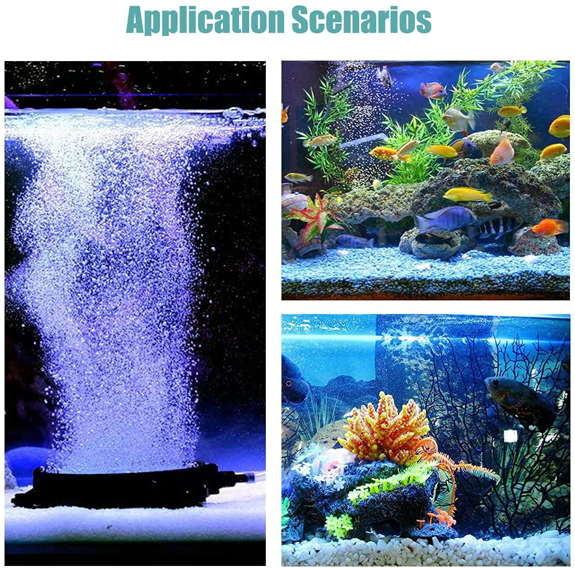 Aquarium Air Stone, Fish Tank Air Stone -4 Pieces 4-Inch Air Stone Disc Bubble Diffuser with Suction Cups for Oxygenation in Fresh/Saltwater Tanks, Ponds, Hydroponic, Aquaponics Animals & Pet Supplies > Pet Supplies > Fish Supplies > Aquarium Air Stones & Diffusers Qiniclife   