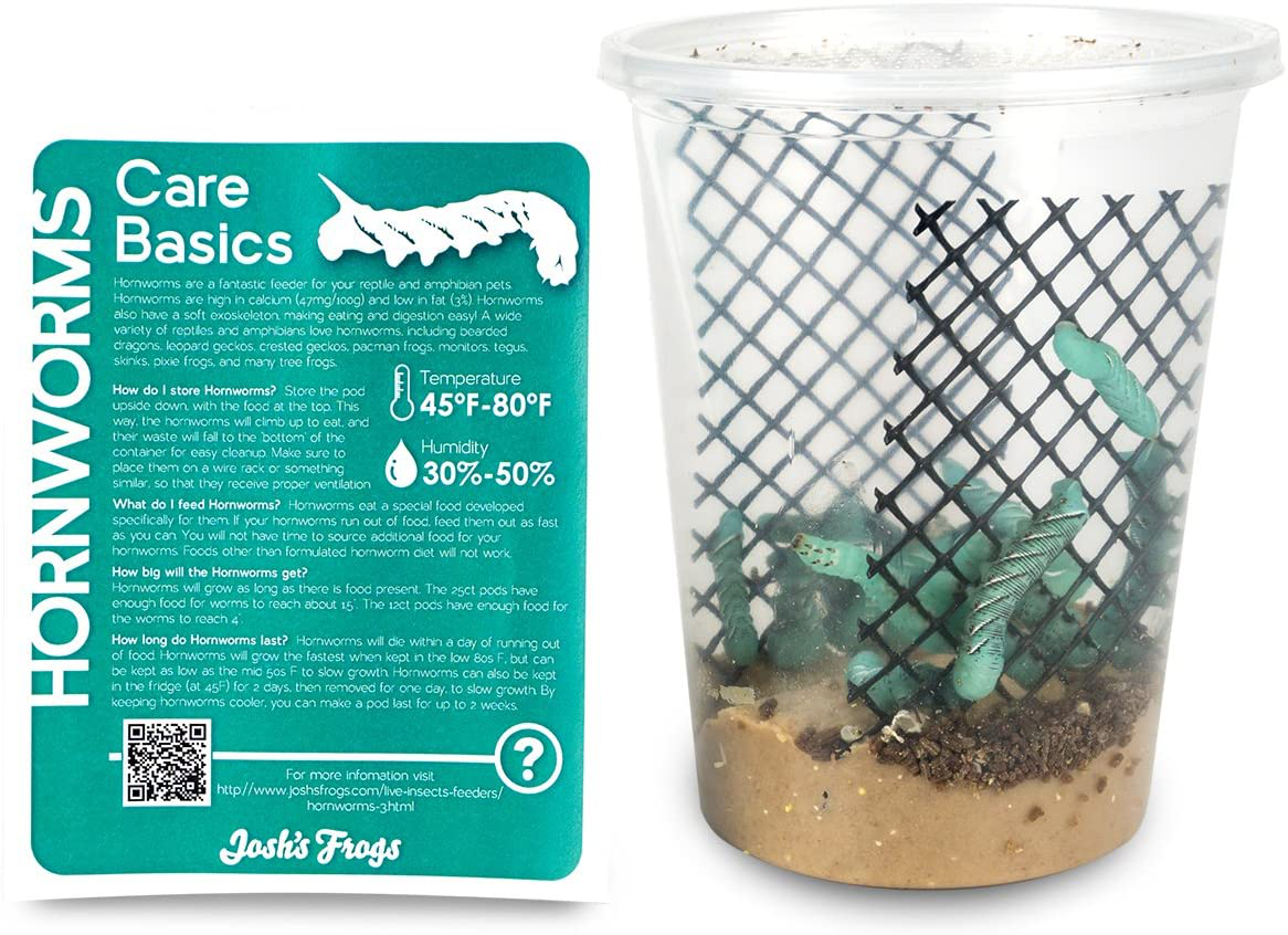 Josh'S Frogs Hornworms Habitat Cups Animals & Pet Supplies > Pet Supplies > Reptile & Amphibian Supplies > Reptile & Amphibian Food Josh's Frogs 25 Count (Pack of 1)  