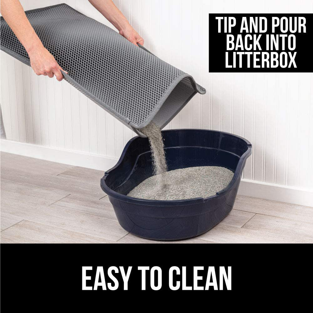 Gorilla Grip Durable Honeycomb Cat Litter Box Mat, Water Resistant, Traps Litter from Box, Helps to Waste Less Litter on Floors, Scatter Control, Double Layered, Soft on Kitty Cat Paws, Easy Clean Animals & Pet Supplies > Pet Supplies > Cat Supplies > Cat Litter Box Mats Gorilla Grip   