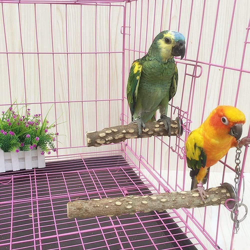 PINVNBY Wood Parrot Perch Natural Prickly Bird Cage Accessories Stand Toy Branch Platform Paw Grinding Stick for Small Medium Birds Cockatiel Parakeet Conure Pack of 5 Animals & Pet Supplies > Pet Supplies > Bird Supplies > Bird Cage Accessories PINVNBY   