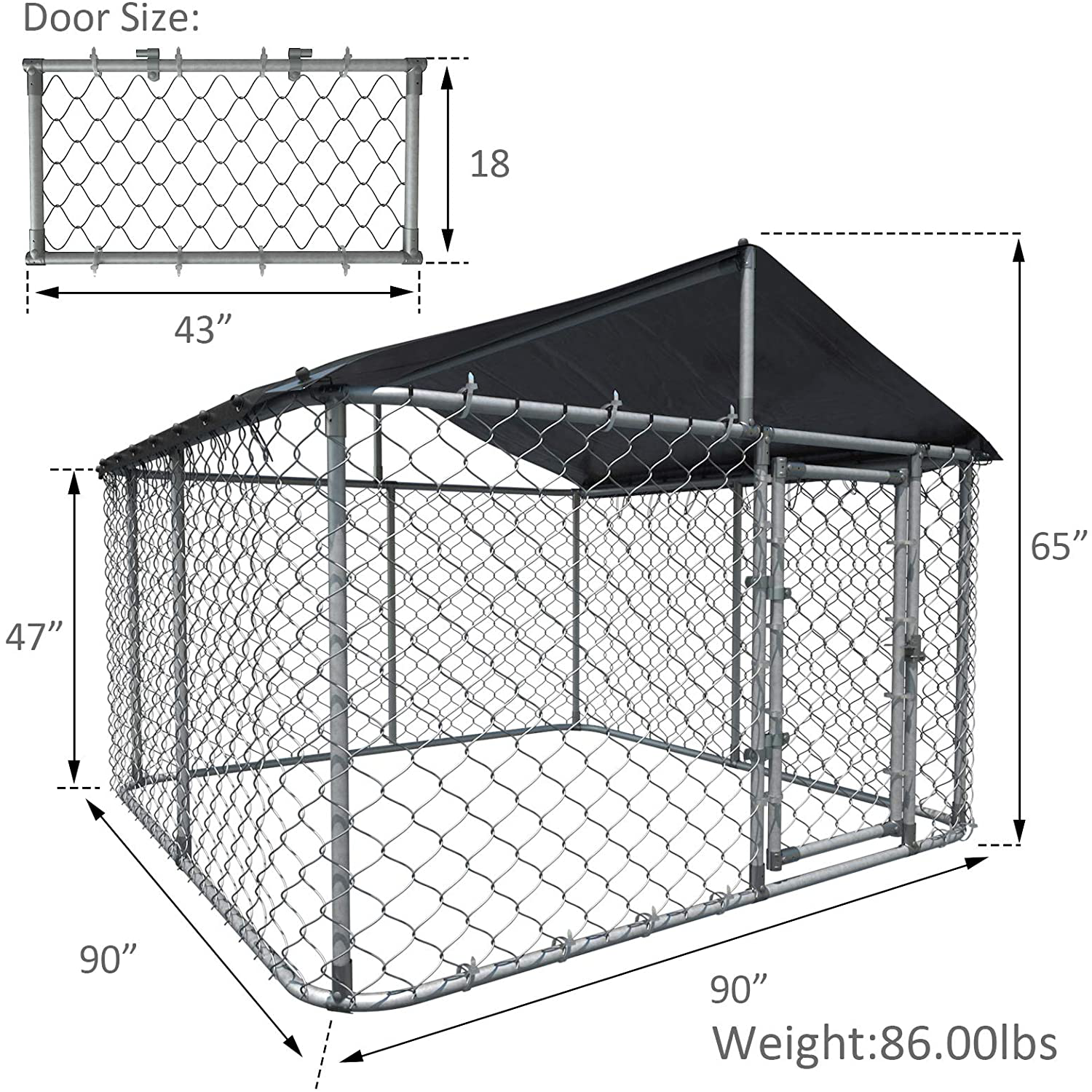 Gotland Outdoor Dog Kennel Heavy Duty Dog Cage Pet House