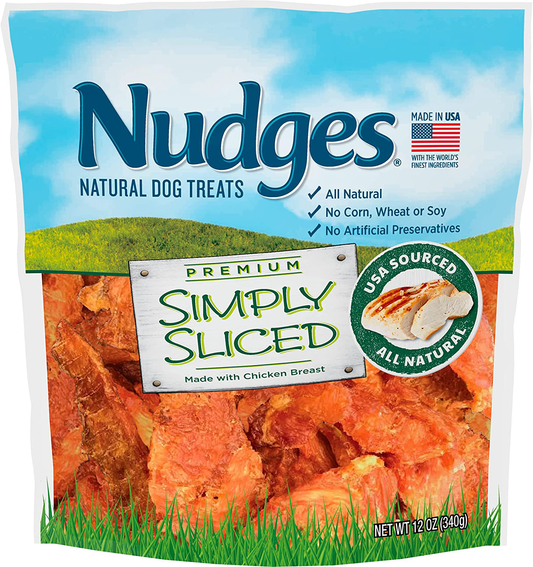 Nudges Natural Dog Treats Simply Sliced Made with Chicken Breast, 12 Oz Animals & Pet Supplies > Pet Supplies > Small Animal Supplies > Small Animal Treats Nudges   