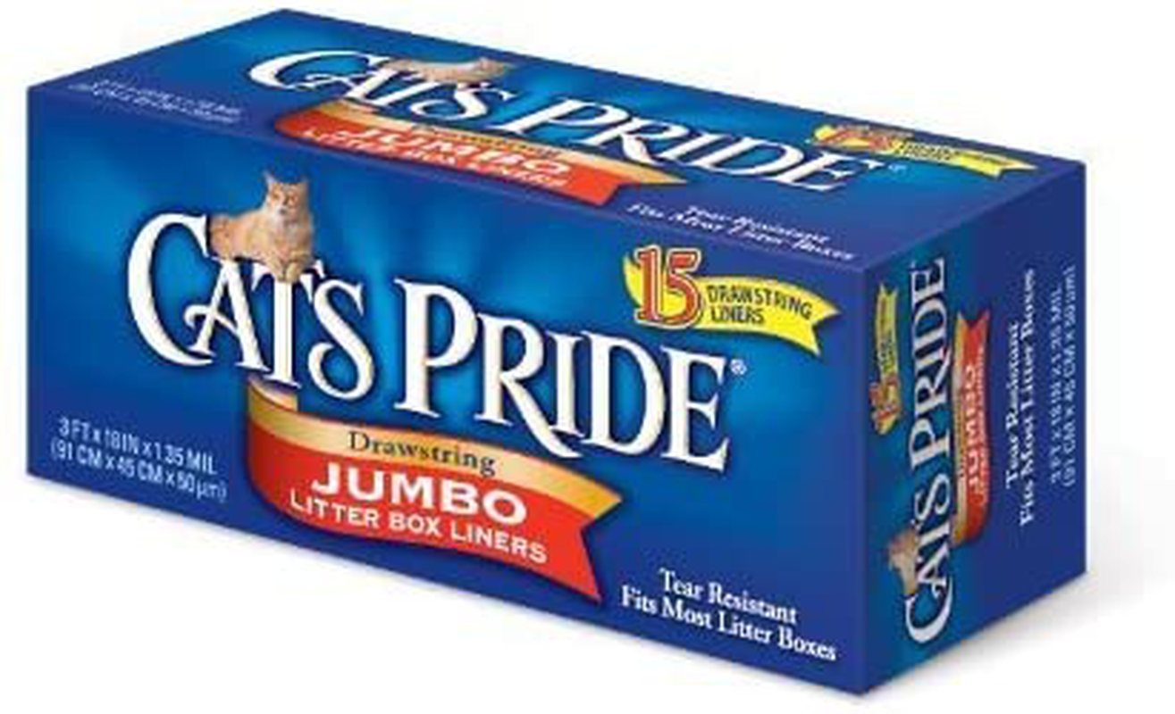 Cat'S Pride Drawstring Jumbo Litter Box Liners Familyvalue 2Packs (15 Count) Animals & Pet Supplies > Pet Supplies > Cat Supplies > Cat Litter Box Liners Cat's Pride   