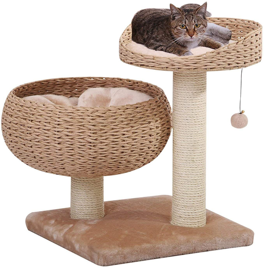 Petpals New Paper Rope Natural Bowl Shaped with Perch Cat Tree… Animals & Pet Supplies > Pet Supplies > Cat Supplies > Cat Furniture PetPals 18 by 18 by 23-Inch  