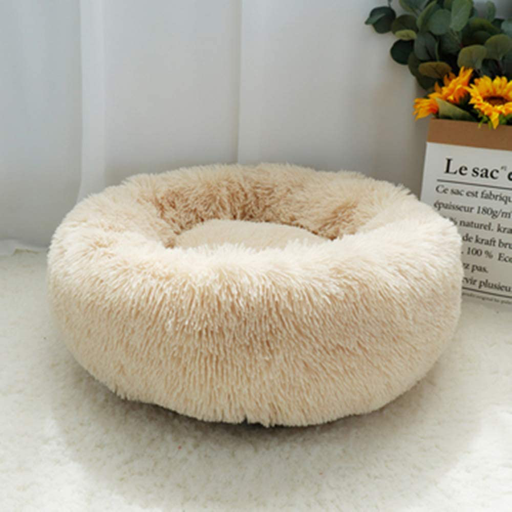OYANTEN Cat Beds for Indoor Cats with Removable Cover, Fluffy Self-Warming Calming Donut Pet Bed for Indoor Cats,Machine Washable