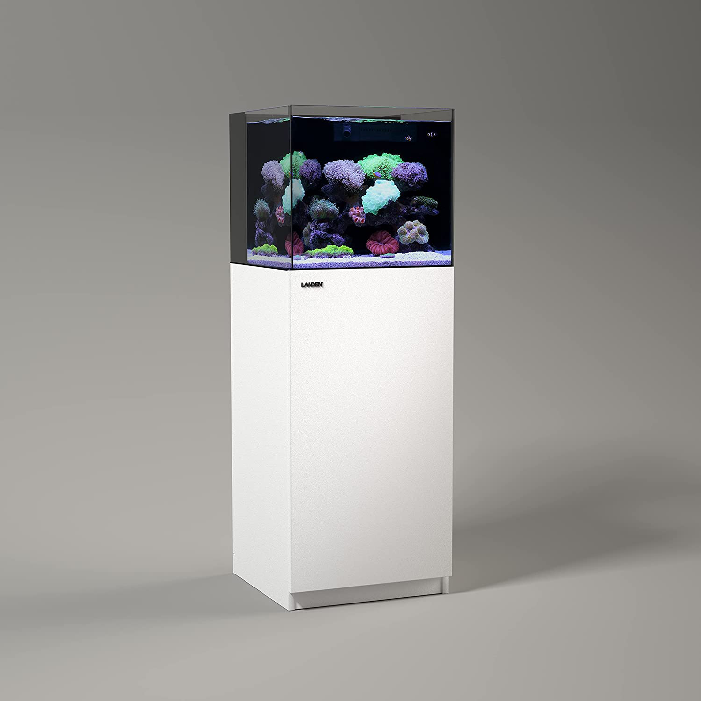 LANDEN Aquarium Stand and Cabinet, Random Color for Clearance for Fish Tank, Nano Foam Leveling Mat Included, Contemporary and Simple Design, Wooden Gloss White or Black Painted(Stand Only)