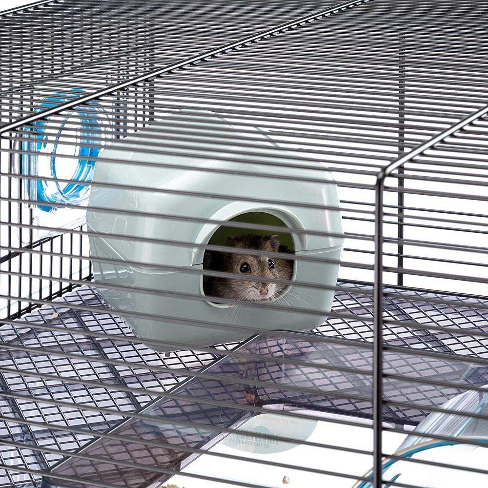 Favola Hamster Cage Includes Free Water Bottle, Exercise Wheel, Food Dish & Hamster Hide-Out Large Hamster Cage Measures 23.6L X 14.4W X 11.8H-Inches & Includes 1-Year Manufacturer'S Warranty Animals & Pet Supplies > Pet Supplies > Small Animal Supplies > Small Animal Habitats & Cages Ferplast spa   