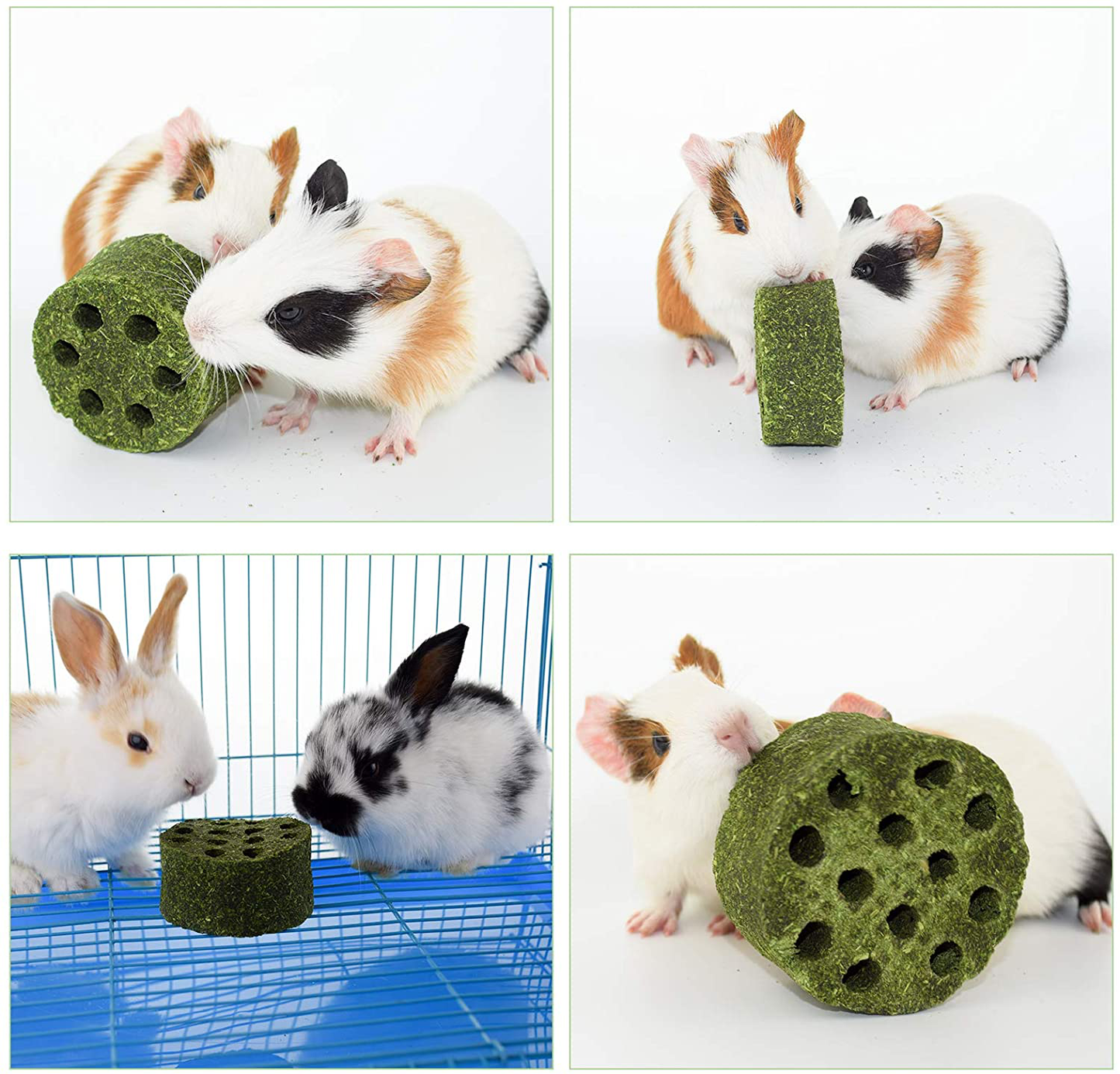 DMUUGURL Natural Timothy Grass Molar Stick Chew Toys, Alfalfa Grass Hay Grass Cakes for Rabbits, Chinchillas, Guinea Pigs, Hamsters, Squirrel and Other Small Animals Treats Animals & Pet Supplies > Pet Supplies > Small Animal Supplies > Small Animal Treats DMUUGURL   