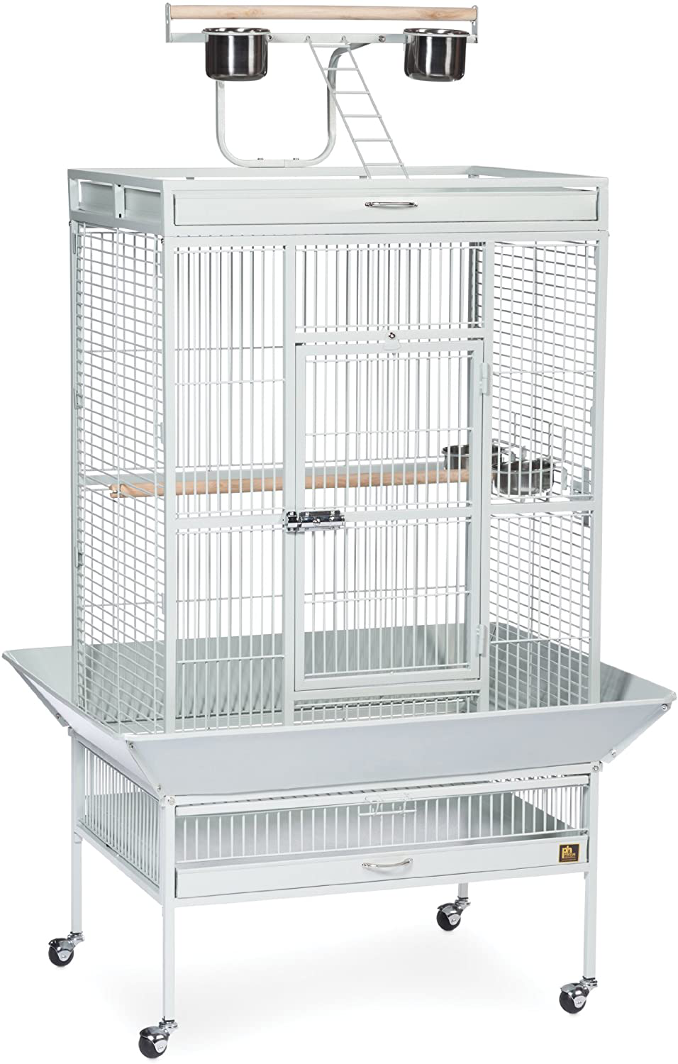 Prevue Pet Products Wrought Iron Select Bird Cage Black Hammertone 3151BLK Animals & Pet Supplies > Pet Supplies > Bird Supplies > Bird Cages & Stands Prevue Hendryx Pewter 30'' x 22'' x 63'' 