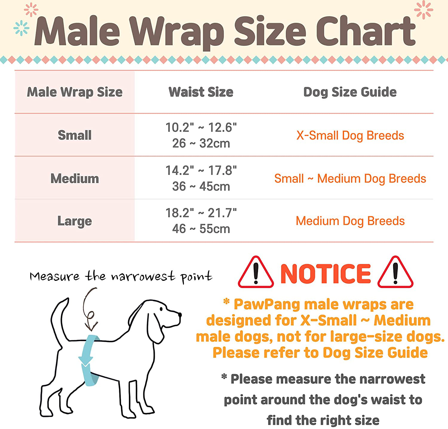 PAWPANG Reusable Air Mesh Male Dog Wrap (1 Pack) with Disposable Dog Diaper Liners Booster Pads (10Ct) | Washable Puppy Nappies Wrap | Pet Belly Band Animals & Pet Supplies > Pet Supplies > Dog Supplies > Dog Diaper Pads & Liners PAWPANG   