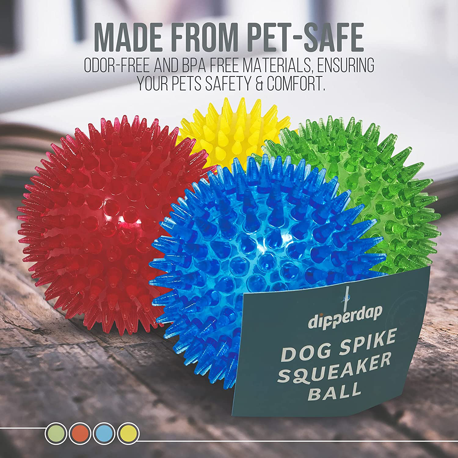 POPETPOP 4pcs Dog Basketball Ball Toy 1.9 Inch Squeaky Dog Toys Interactive  Rubber Ball Puppy Water Toy Pet Tug Toy Dog Herding Balls for Small Medium