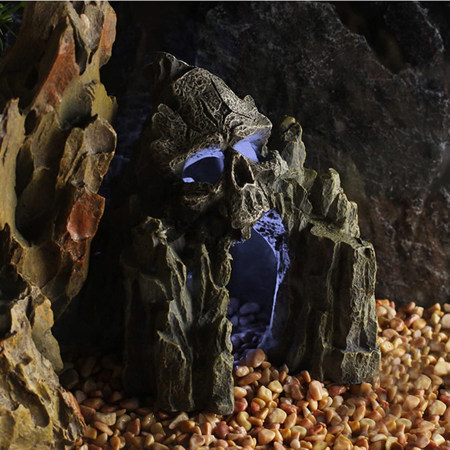 Feifan007 Fish Tank Decoration Cave Aquarium Décor Ornament Fish Tank Decorations Skull Mountain Animals & Pet Supplies > Pet Supplies > Fish Supplies > Aquarium Decor Feifan007   