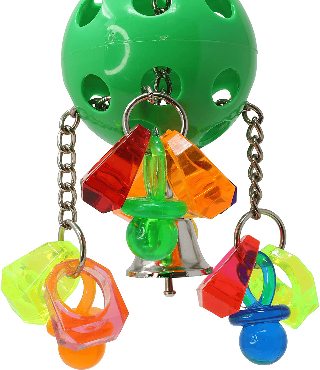 Bell Paci Pull Bonka Bird Toys Colorful Plastic Pullable Interactive Parrot African Grey Cockatoo, Cockatiel, Conure, Quaker, Caique, Eclectus, and Similar Birds. Animals & Pet Supplies > Pet Supplies > Bird Supplies > Bird Toys Bonka Bird Toys   