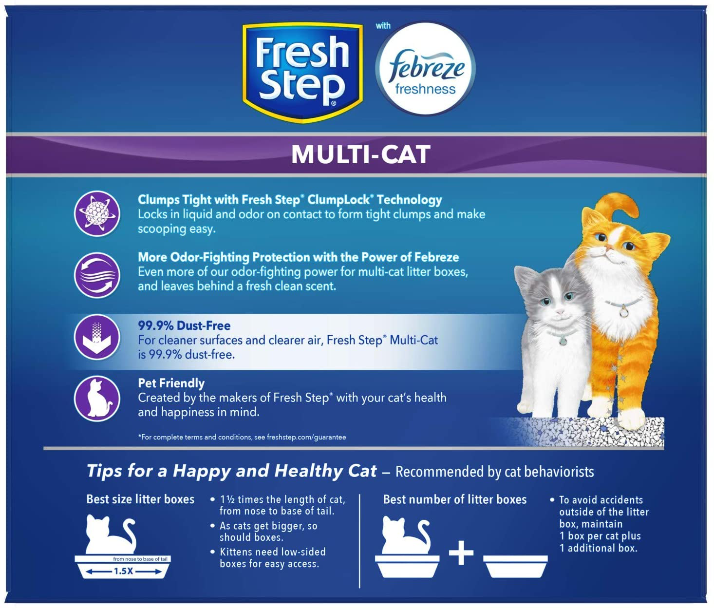 Fresh Step Multi-Cat Extra Strength Scented Litter with the Power of Febreze, Clumping Cat Litter, 20 Pounds (Package May Vary) Animals & Pet Supplies > Pet Supplies > Cat Supplies > Cat Litter Fresh Step   