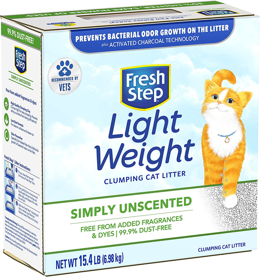 Fresh Step Lightweight Clumping Cat Litter - 15.4Lb Animals & Pet Supplies > Pet Supplies > Cat Supplies > Cat Litter Fresh Step Simply Unscented 15.4 lb 