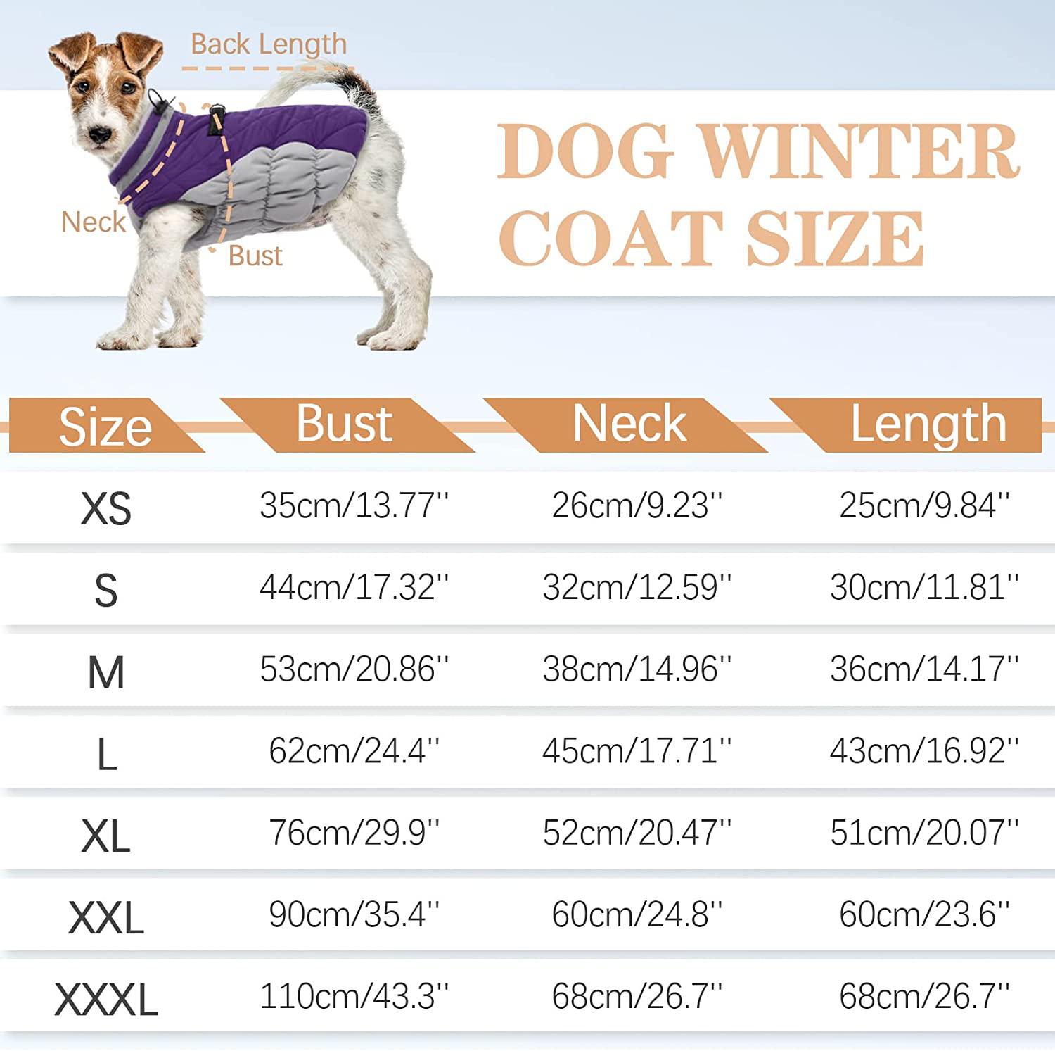 Dog Winter Jacket Cozy Reflective Waterproof Dog Coat Windproof Warm Pet Garment, Comfortable Cold Weather Fleece Apparel Outfits with Zipper Closure for Small Medium Large Dogs Puppy Walking Hiking