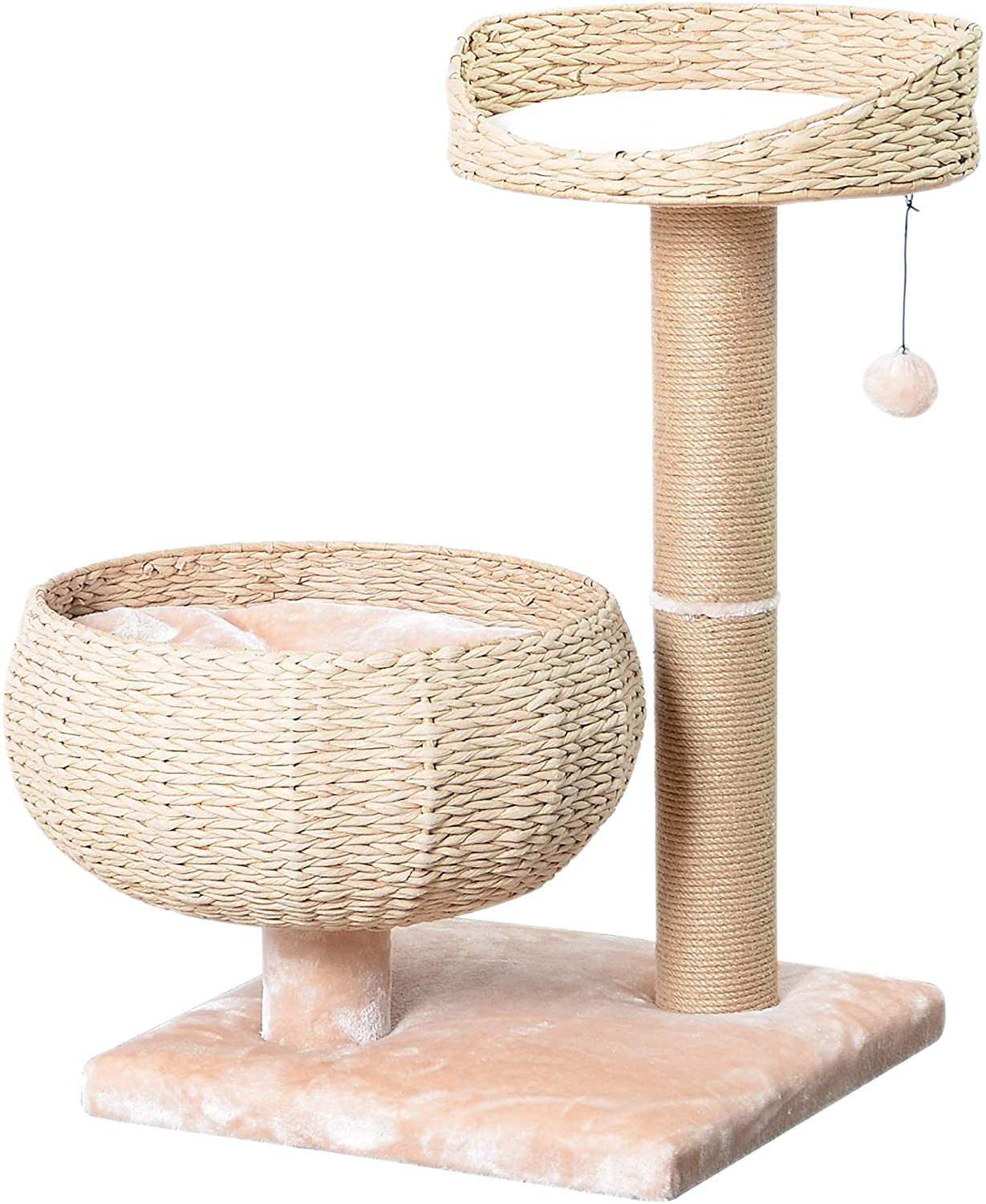 Petpals New Paper Rope Natural Bowl Shaped with Perch Cat Tree… Animals & Pet Supplies > Pet Supplies > Cat Supplies > Cat Furniture PetPals 29.1"  