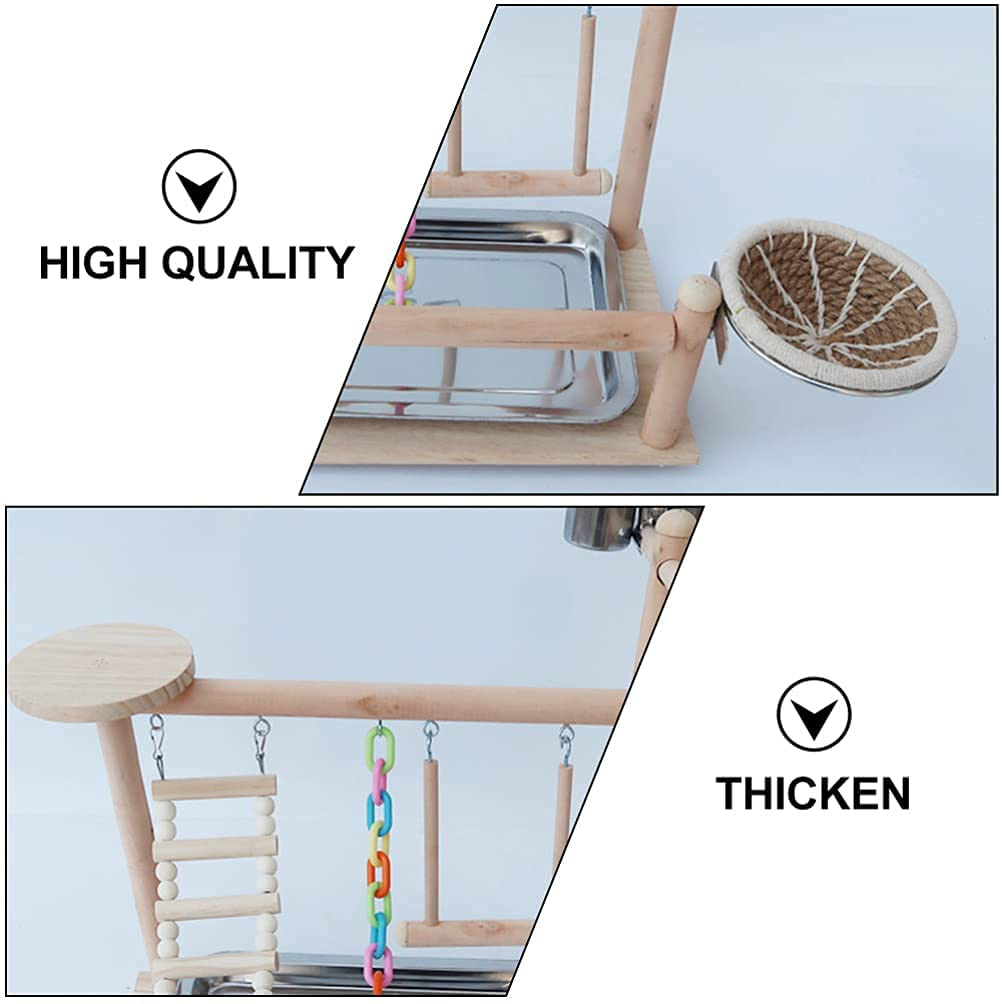 M I a Parrots Playstand Birds Perch Stand Play Gym Cockatiel Playpen Bridges Swings Food Bowl Parakeet Breeding Box for African Grey Conures Cockatoos Parrotlets Animals & Pet Supplies > Pet Supplies > Bird Supplies > Bird Gyms & Playstands M I A   