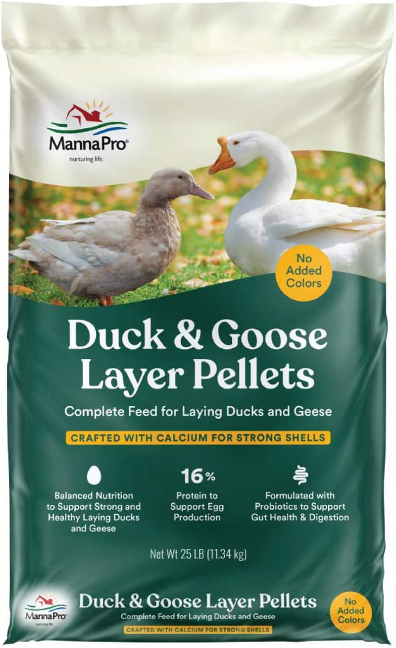 Manna Pro Duck Layer Pellet | High Protein for Increased Egg Production | Formulated with Probiotics to Support Healthy Digestion Animals & Pet Supplies > Pet Supplies > Reptile & Amphibian Supplies > Reptile & Amphibian Food Manna Pro 25 LB  