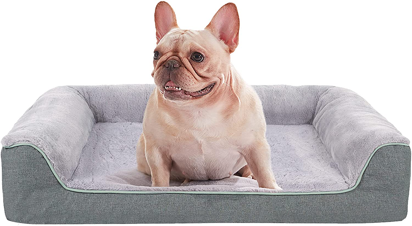 WATANIYA PET Orthopedic Dog Bed - Waterproof Dog Foam Sofa with Removable Washable Cover, Thick Bolster Rim - Couch Dog Bed for Small Medium Large Dogs Animals & Pet Supplies > Pet Supplies > Dog Supplies > Dog Beds Shenzhen lechen times Culture Communication Co., L Medium(30''x 20''x7'')  
