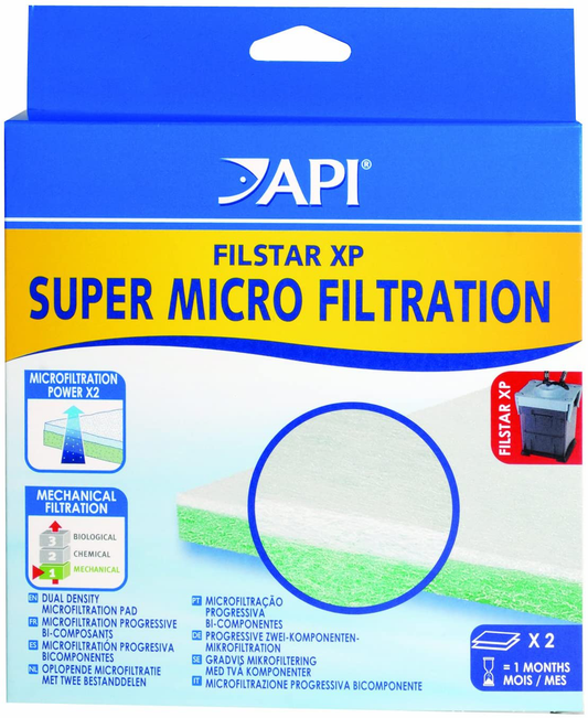 API FILSTAR XP SUPER MICROFILTION Aquarium Canister Filter Filtration Pads 2-Count Animals & Pet Supplies > Pet Supplies > Fish Supplies > Aquarium Filters API   