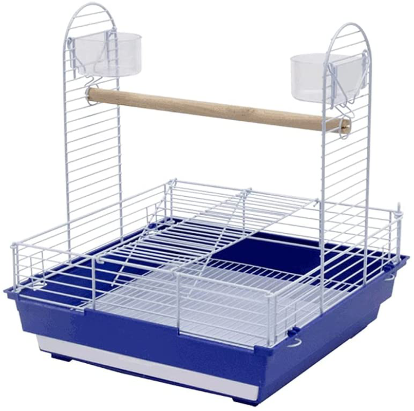 LEGU Birdcages Metal Bird Playground Playstand Parrot Play Gym with Rolling Stand Feeders and Trays for Small/Medium-Sized Birds-White Birdcage Decor Animals & Pet Supplies > Pet Supplies > Bird Supplies > Bird Gyms & Playstands LEGU   